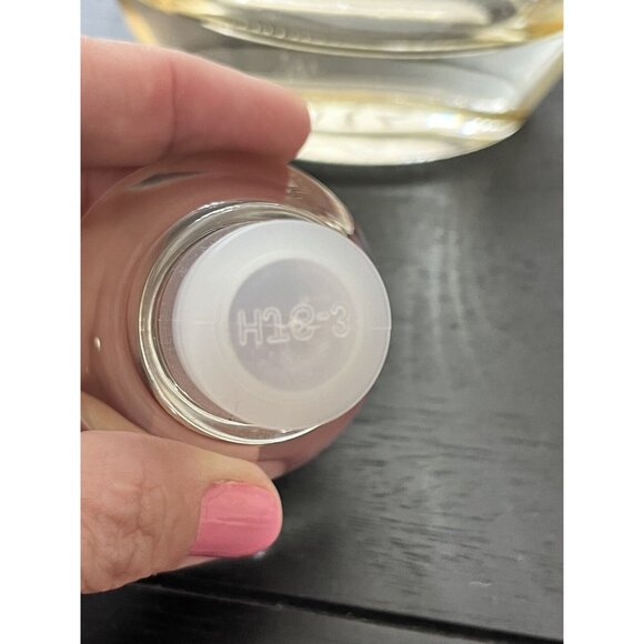 Vintage glass decanter clear with Stopper & dipped amber sides & bottom heavy - Picture 5 of 13